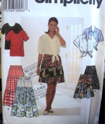 7479 TIER YOKE SKIRT LENGTHS, TIE BLOUSE, KNIT TOP PATTERN 6-22